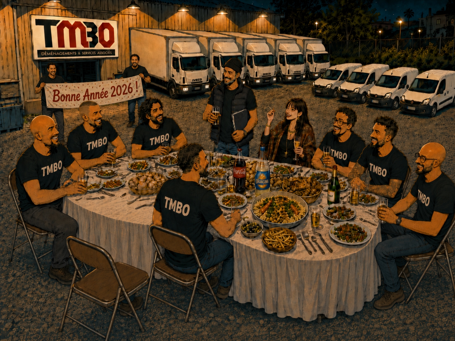 Équipe souriante bonne année 2026 TMBO