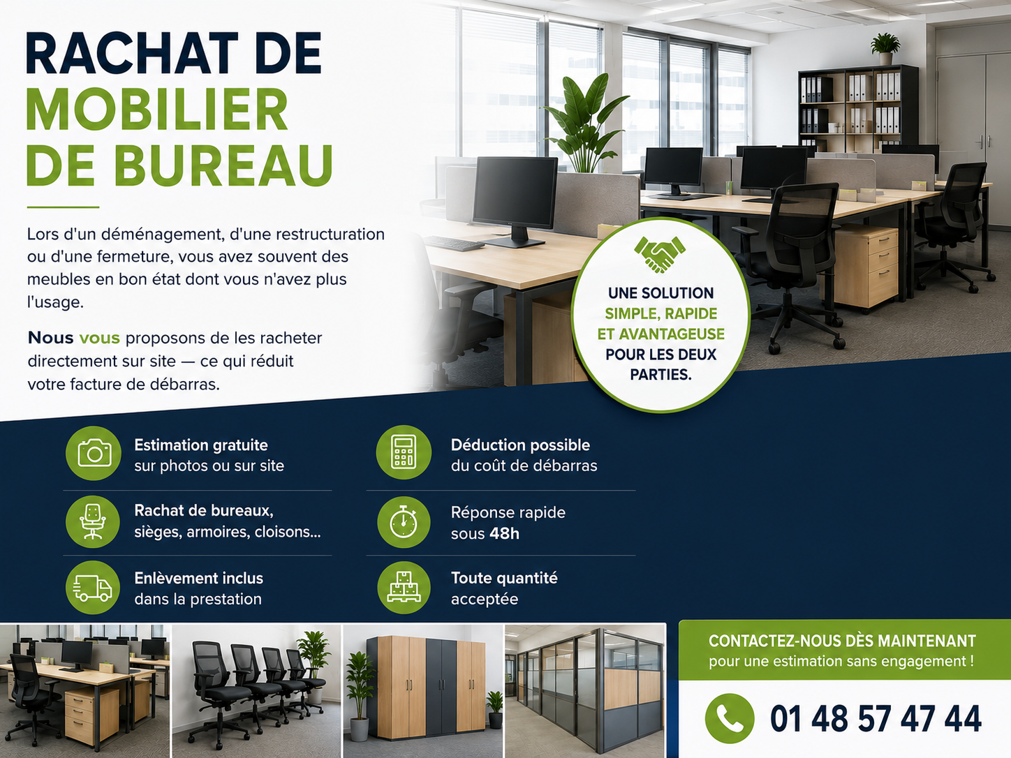 Rachat mobilier de bureau professionnel — TMBO